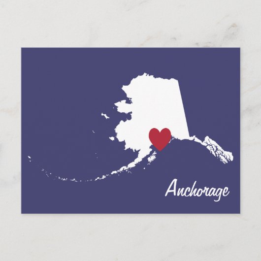Anchorage Alaska Briefkaart (Voorkant)
