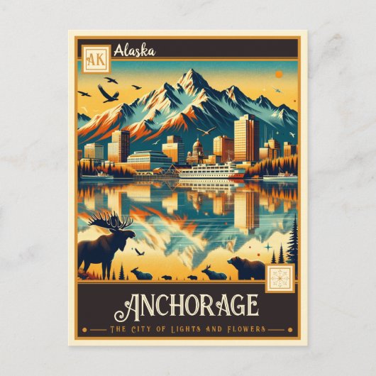 Anchorage, Alaska |  Briefkaart (Voorkant)