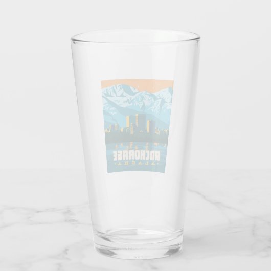 Anchorage, Alaska Glas (Achterkant)