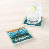 Anchorage, Alaska Glazen Onderzetter (Schuin)