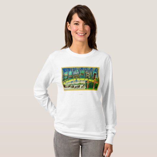 Anchorage, Alaska - Grote letterscènes T-shirt (Voorkant volledig)
