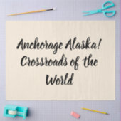 Anchorage Alaska Kruispunt van de Wereld Tissuepapier (Craft)