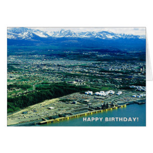 Anchorage Alaska Luchtfoto Verjaardag