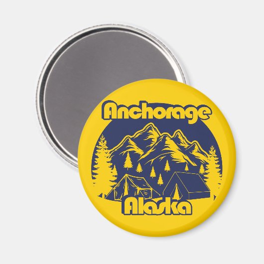 Anchorage Alaska Magneet (Voorkant / Achterkant)