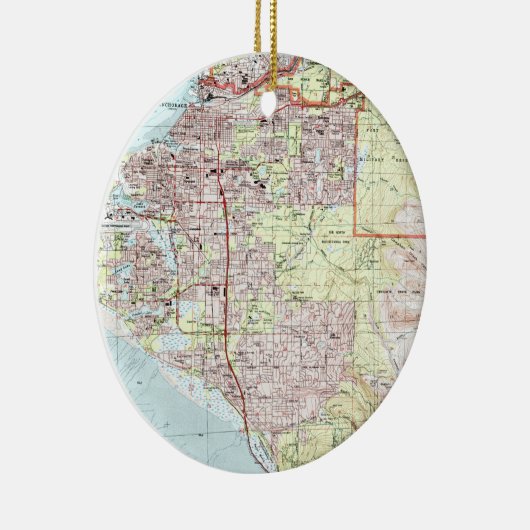 Anchorage Alaska Map (1994) Keramisch Ornament (Rechts)