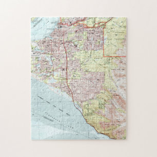 Anchorage Alaska Map (1994) Legpuzzel