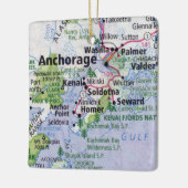 Anchorage Alaska Map Keramisch Ornament (Links)