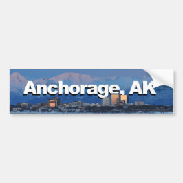 Anchorage Alaska met Anchorage in de Sky Bumpersticker
