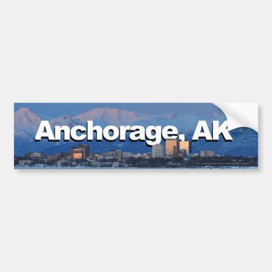 Anchorage Alaska met Anchorage in de Sky Bumpersticker (Voorkant)