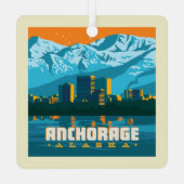 Anchorage, Alaska Metalen Ornament (Achterkant)