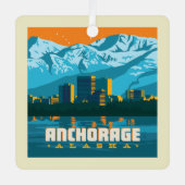Anchorage, Alaska Metalen Ornament (Voorkant)