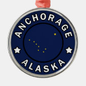 Anchorage Alaska Metalen Ornament (Voorkant)