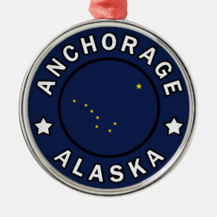 Anchorage Alaska Metalen Ornament