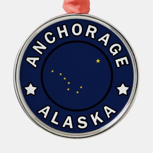Anchorage Alaska Metalen Ornament (Voorkant)