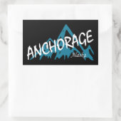 Anchorage Alaska Mountains Rechthoekige Sticker (Tas)