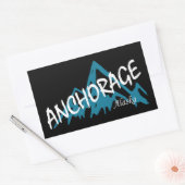 Anchorage Alaska Mountains Rechthoekige Sticker (Envelop)
