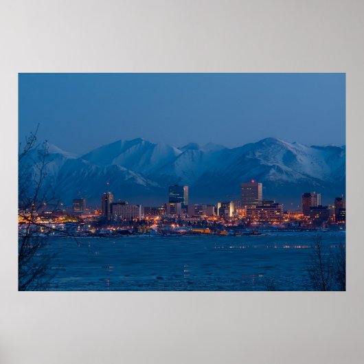 ANCHORAGE ALASKA NIGHTS POSTER (Voorkant)