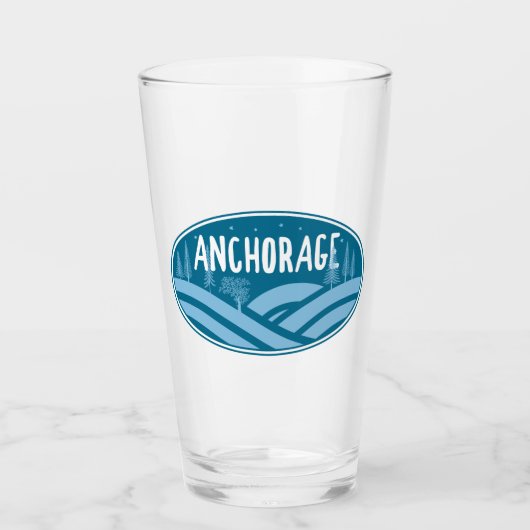 Anchorage Alaska Outdoors Glas (Voorkant)