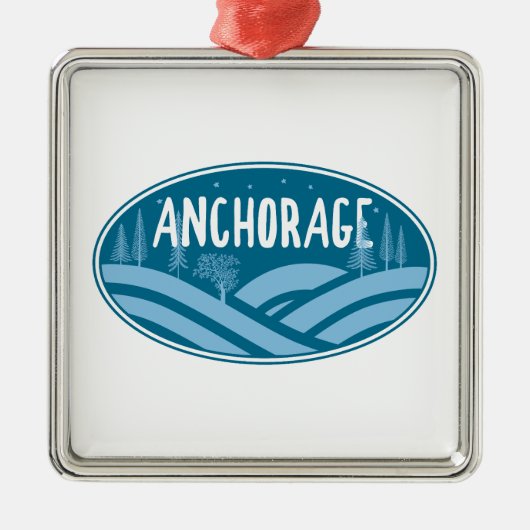 Anchorage Alaska Outdoors Metalen Ornament (Voorkant)