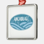 Anchorage Alaska Outdoors Metalen Ornament (Links)