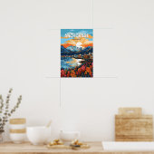 Anchorage Alaska Reis Kunst Vintage Poster (Keuken)
