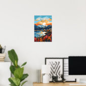 Anchorage Alaska Reis Kunst Vintage Poster (Thuiskantoor)
