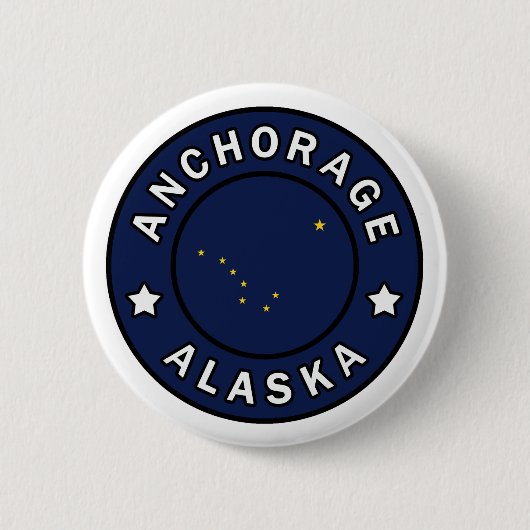 Anchorage Alaska Ronde Button 5,7 Cm (Voorkant)