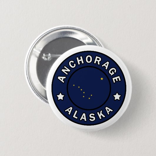 Anchorage Alaska Ronde Button 5,7 Cm (Voorkant /achterkant)