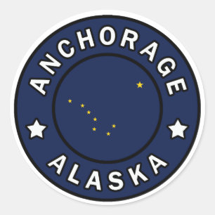 Anchorage Alaska Ronde Sticker