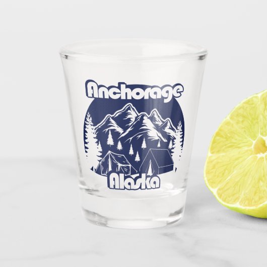 Anchorage Alaska Shot Glas (Voorkant)
