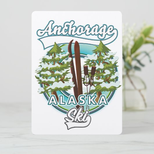 Anchorage Alaska Ski logo (Staand voorkant)