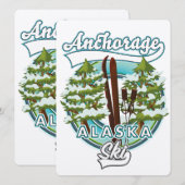 Anchorage Alaska Ski logo (Voorkant / Achterkant)