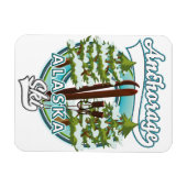 Anchorage Alaska Ski logo Magneet (Horizontaal)