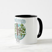 Anchorage Alaska Ski logo Mok (Voorkant rechts)