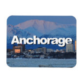 Anchorage Alaska Skyline met Anchorage in the Sky Magneet (Horizontaal)