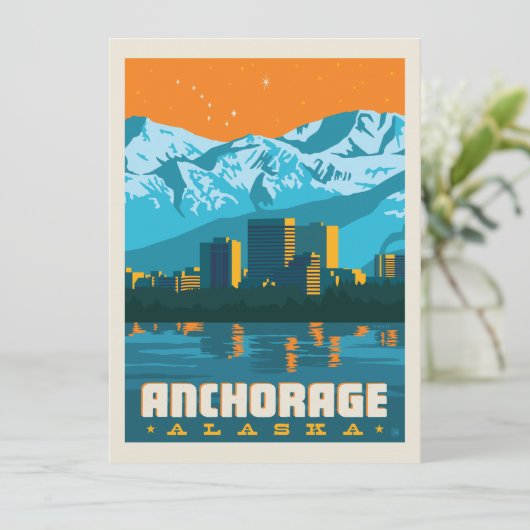 Anchorage, Alaska | Sla de datum op - Foto Save The Date (Staand voorkant)