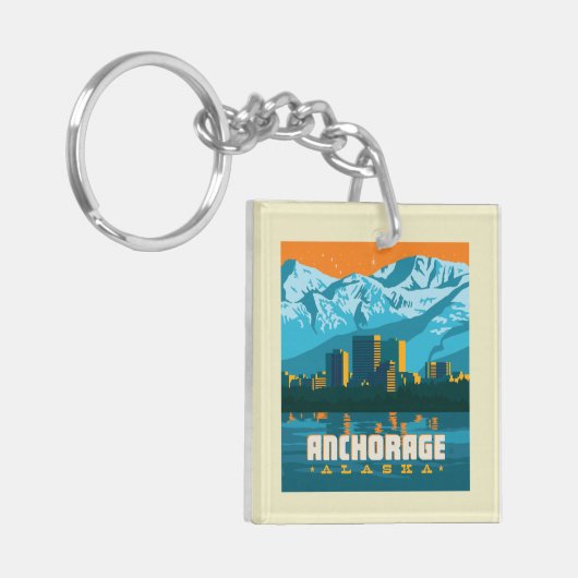 Anchorage, Alaska Sleutelhanger (Voorkant Links)