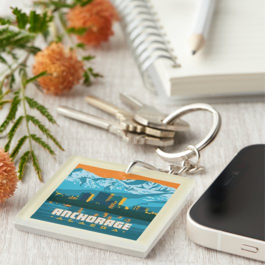 Anchorage, Alaska Sleutelhanger (Voorkant Rechts)