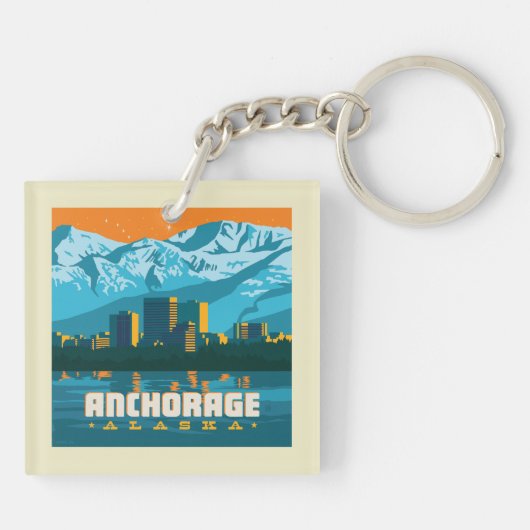 Anchorage, Alaska Sleutelhanger (Achterkant)