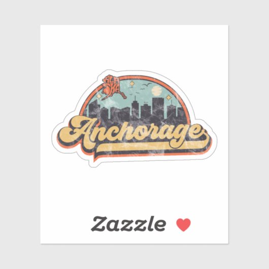 Anchorage, Alaska Sticker (Vel)