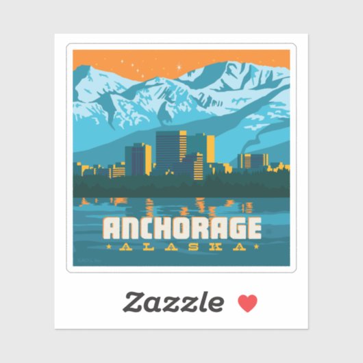 Anchorage, Alaska Sticker (Vel)