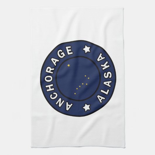 Anchorage Alaska Theedoek (Verticaal)