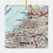 Anchorage Alaska Topo Map Keramisch Ornament (Achterkant)