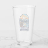 Anchorage Alaska Travel Art Embleem Glas (Achterkant)