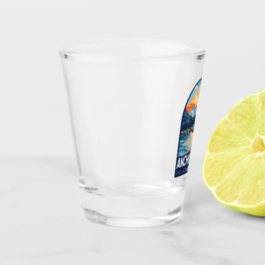 Anchorage Alaska Travel Art Embleem Shot Glas (Links)