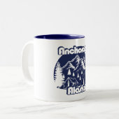 Anchorage Alaska Tweekleurige Koffiemok (Voorkant links)