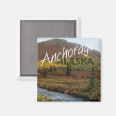 Anchorage Alaska USA Souvenir Koelkast Magneet (Voorkant / Achterkant)
