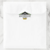 Anchorage Alaska - Vliegveld baan Ronde Sticker (Tas)