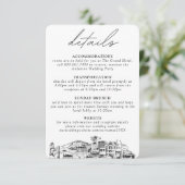 Anchorage Bruiloft Details Behuizing Kaart (Staand voorkant)