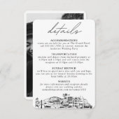 Anchorage Bruiloft Details Behuizing Kaart (Voorkant / Achterkant)